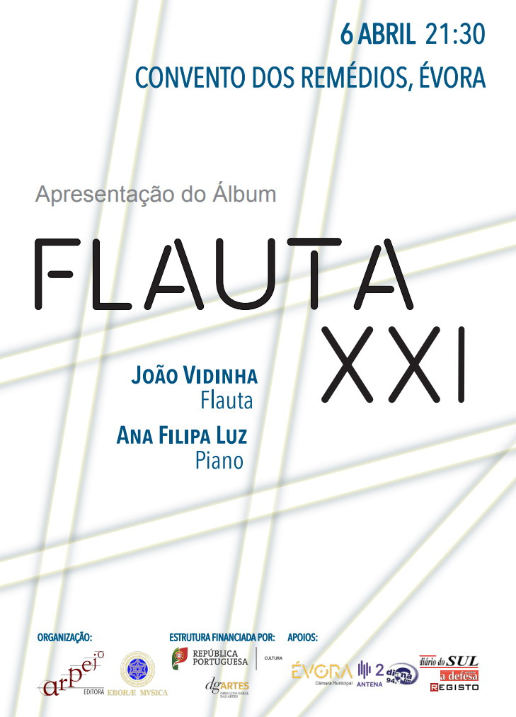Lançamento do álbum “Flauta XXI” – Ana Filipa Luz e João Vidinha | 6 de abril às 21h30